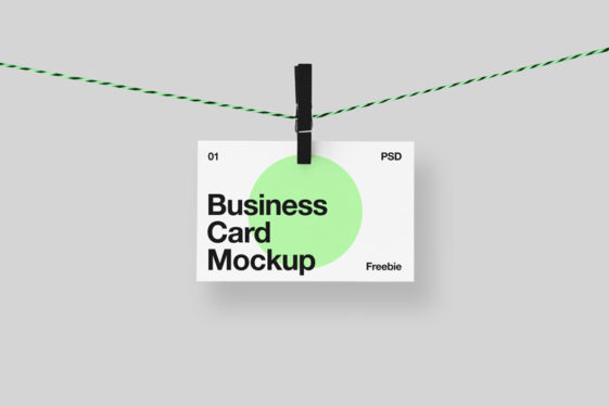 Hanging Business Card Mockup